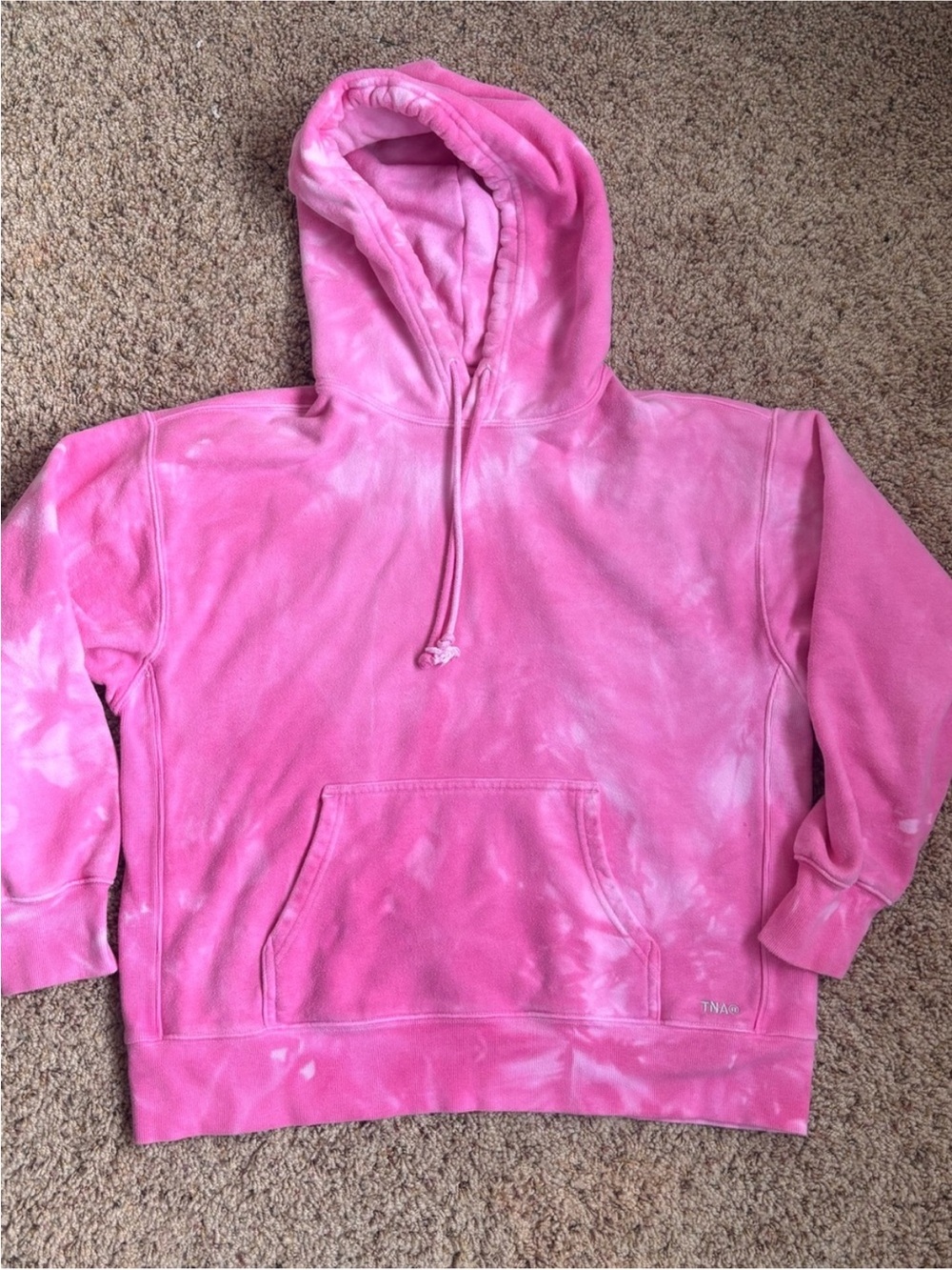 Pink Tie-Dye Hoodie Sweatshirt